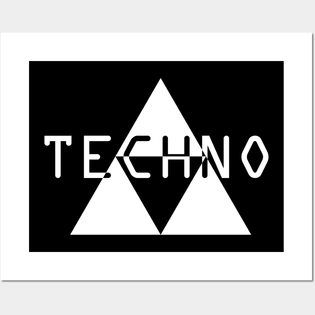 Techno Music Sign Wall Art by lkn